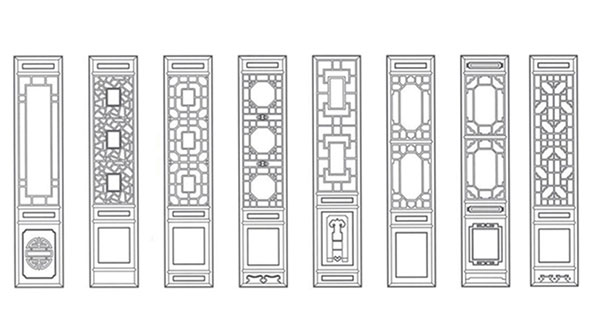 蚌埠喜迎门中式花格CAD设计图样式大全