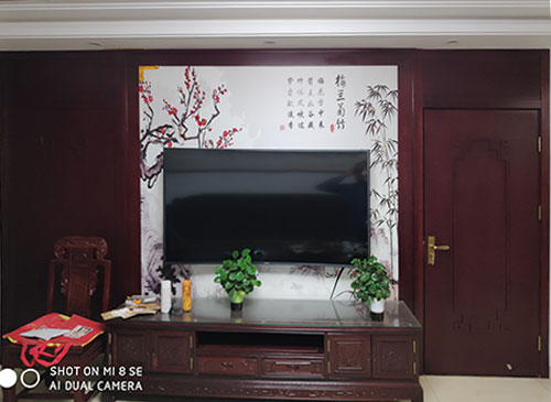 蚌埠中式家庭装修电视柜效果展示