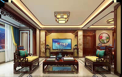 蚌埠住宅新中式风格装修，尽显奢华品味