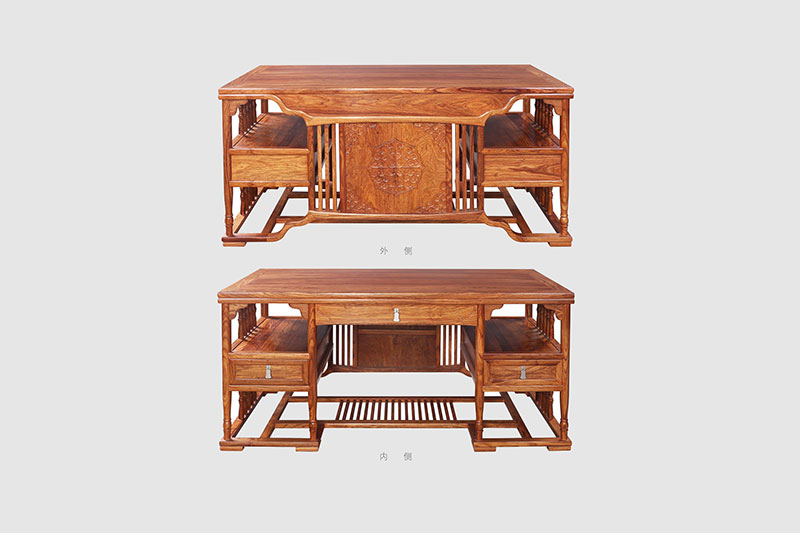 蚌埠中式家居装饰书房桌椅组合家具效果图
